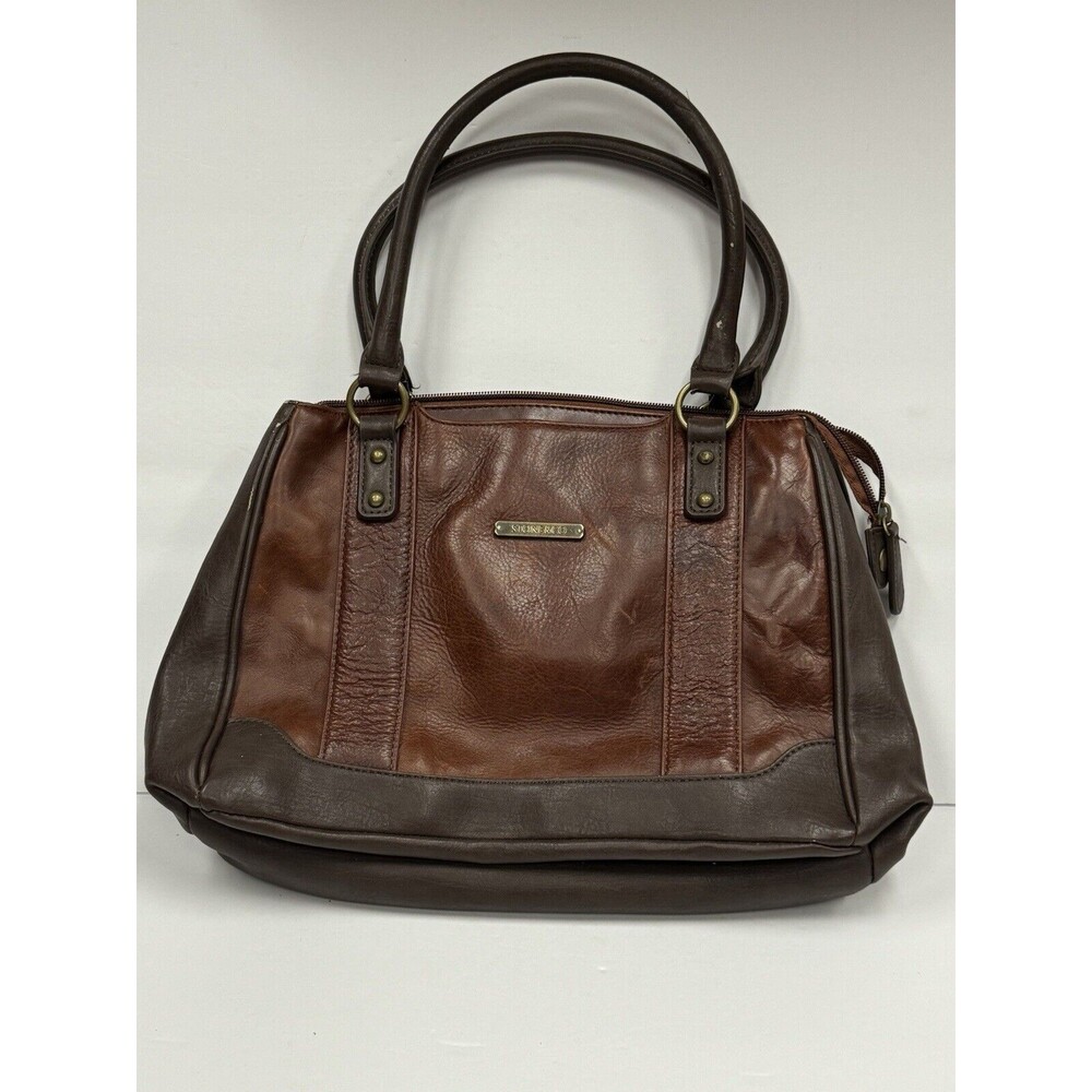 Stone and Company Two tone Leather Handbag 12" Long 9" Tall Women’s Purse